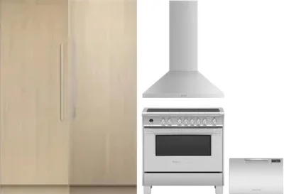 5 Piece Package Includes Refrigerator, Freezer, Range, Hood And Dishwasher